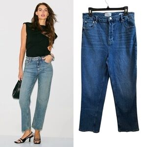 Rails The Topanga High Rise Straight Button Fly Denim Blue Jean SZ 32